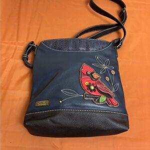 Chala Brown and Teal Polka Dot Bag